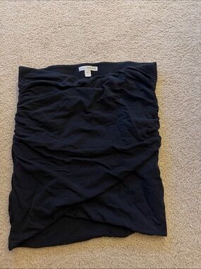 James Perse Black Ruched Tube Top